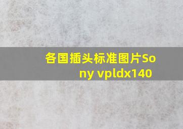 各国插头标准图片Sony vpldx140